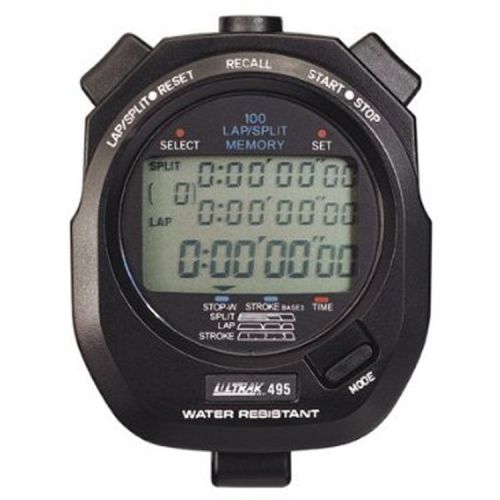 ULTRAK 495 100 Memory 3-Liner Stopwatch - Click Image to Close