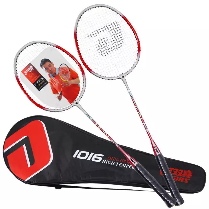 DHS 1016 Badminton Racket Aluminum w/ Case Set of 2