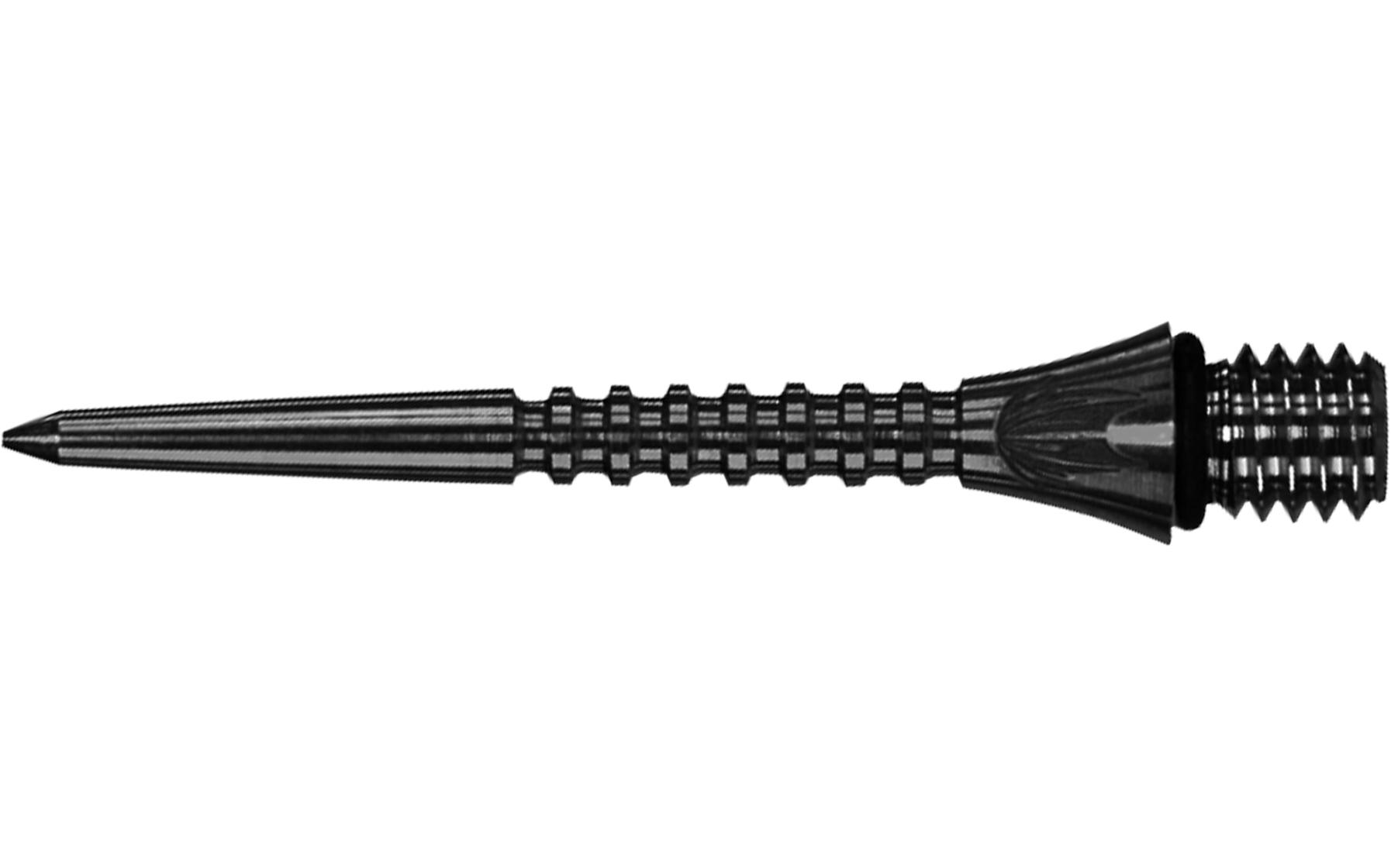 TARGET DARTS Titanium Grooved Conversion Point Black - Click Image to Close