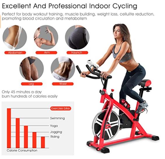Exercise Spinning Bike LCD Display, Professional for Home Gym - Click Image to Close