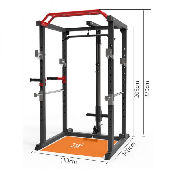 FULL Power Squat Rack with Pulley - Click Image to Close