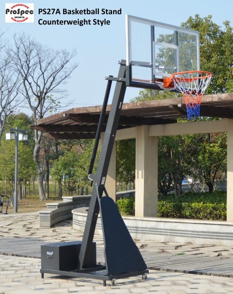 Basketball Hoop System with Counterweight Base and Tempered Glas - Click Image to Close