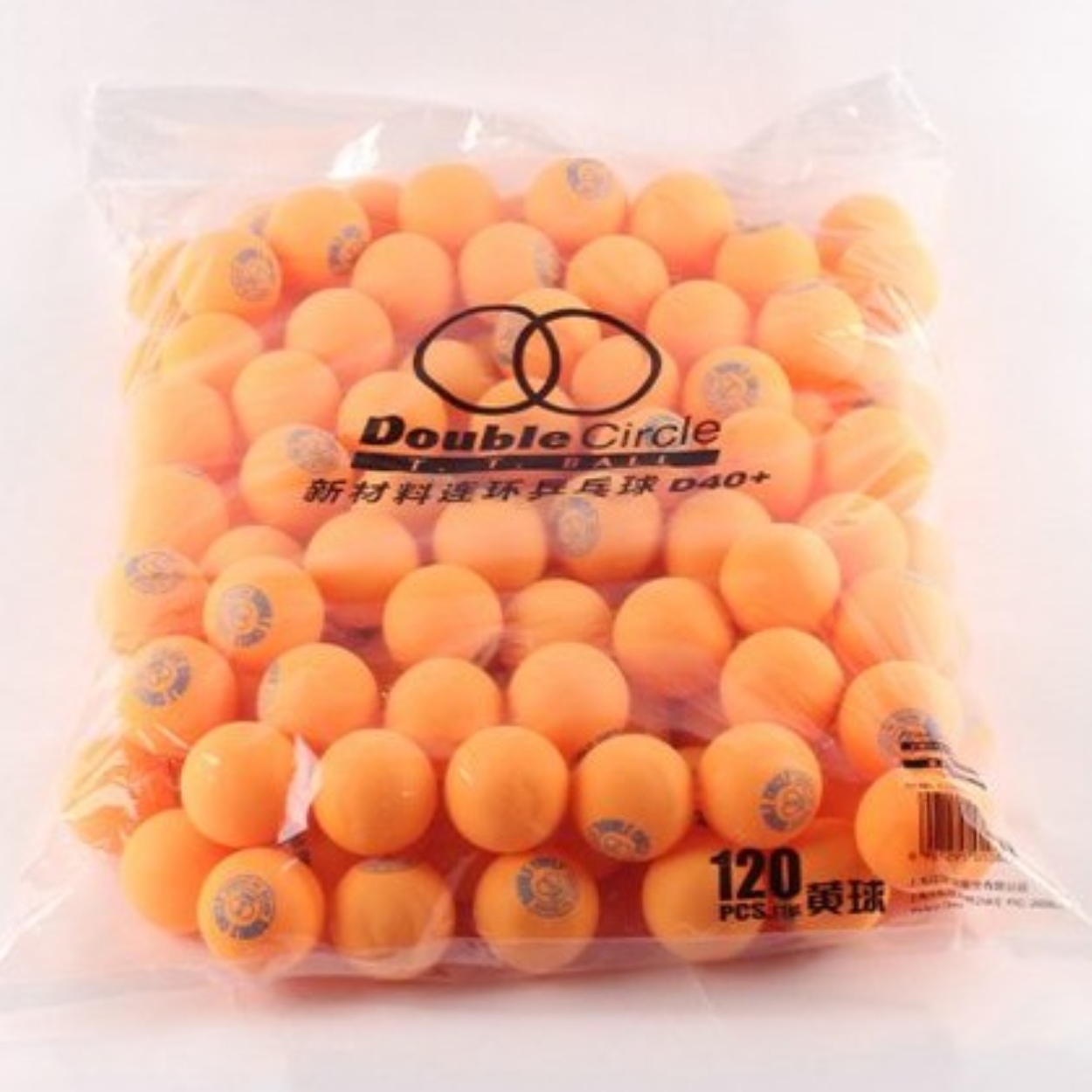 DOUBLE CIRCLE BALL CD40DY Orange 40MM+ CF POLY (pack of 120) - Click Image to Close