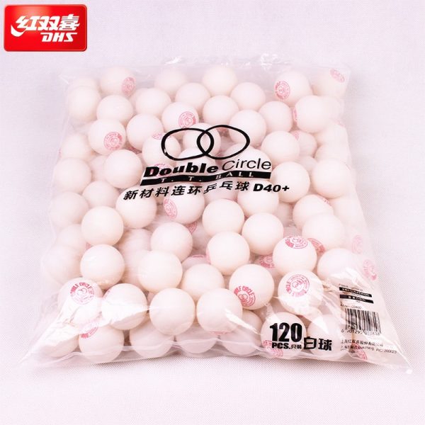 DOUBLE CIRCLE BALL CD40D White 40MM+ CF POLY (pack of 120) - Click Image to Close