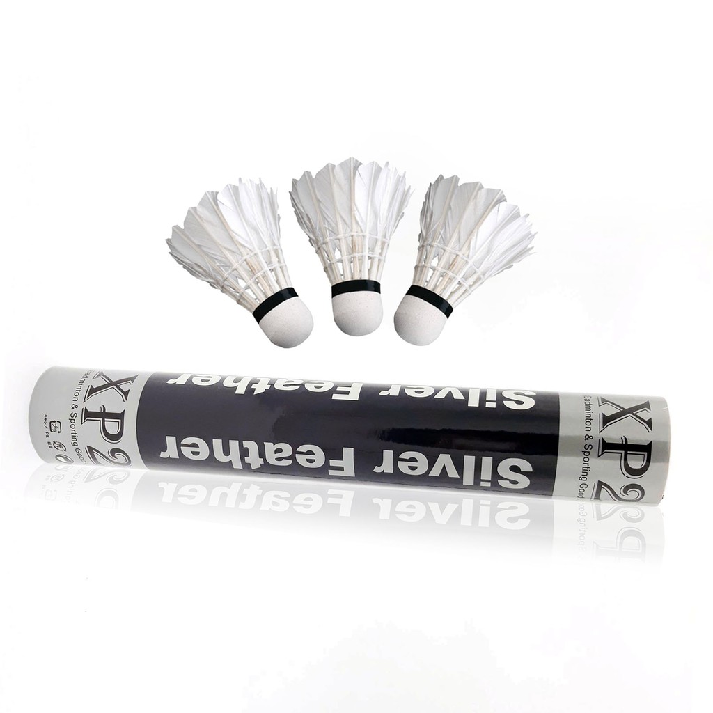 XP2 SILVER BD Shuttlecock Tube of 12 - Click Image to Close