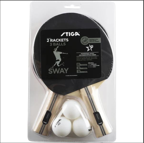 STIGA SWAY Set 2 Racket 3 Balls - Click Image to Close