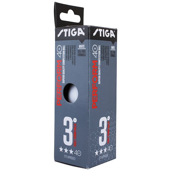 STIGA PERFORM 3-STAR 40+ POLY CF FORMULA TT Ball White box of 3