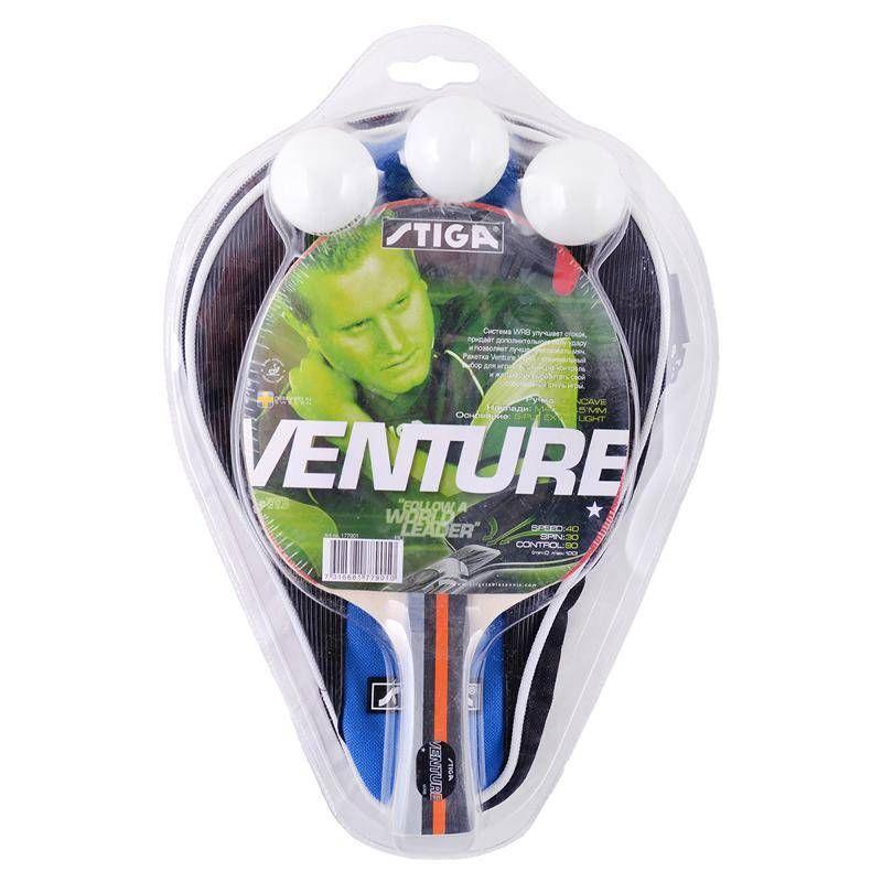 STIGA VENTURE SET 1 bats, 3 balls 1 batcover